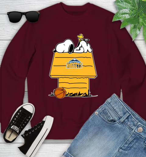 Denver Nuggets NBA Basketball Snoopy Woodstock The Peanuts Movie Youth Sweatshirt 5