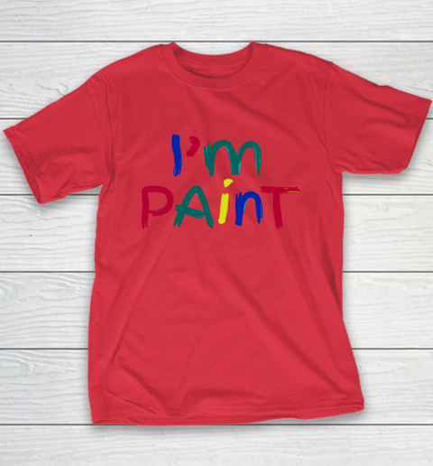 I Heart Love To Finger Paint Couple Valentine I'm Paint Youth T-Shirt 7