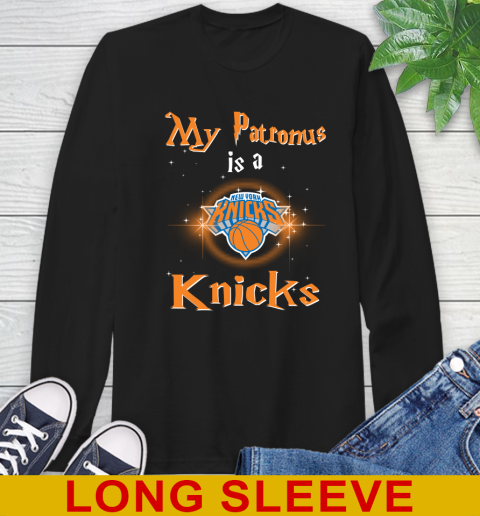 NBA Basketball Harry Potter My Patronus Is A New York Knicks Long Sleeve T-Shirt