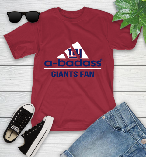 New York Giants NFL Football A Badass Adidas Adoring Fan Sports Youth T-Shirt 14