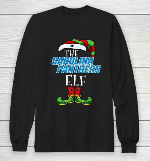 Carolina Panthers Christmas ELF Funny NFL Long Sleeve T Shirt