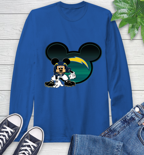 NFL Los Angeles Chargers Mickey Mouse Disney Football T Shirt Long Sleeve T-Shirt 9