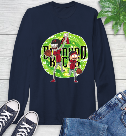 MLB Arizona Diamondbacks Rick And Morty Baseball Sports Long Sleeve T-Shirt 4