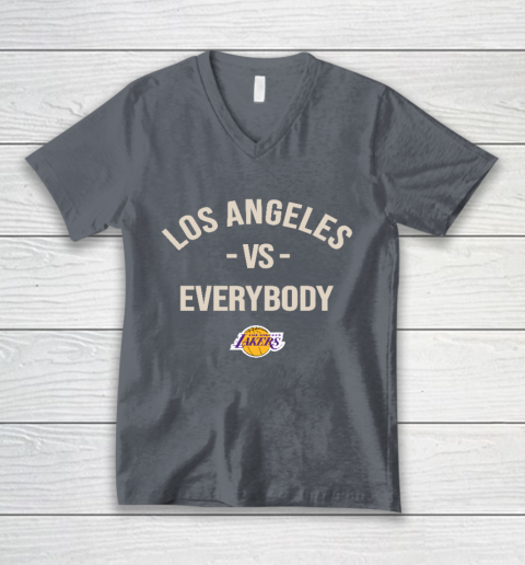 Los Angeles Lakers Vs Everybody V-Neck T-Shirt 4
