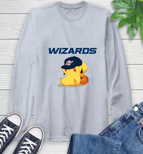NBA Pikachu Basketball Sports Washington Wizards Long Sleeve T-Shirt 6
