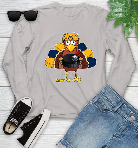 Buffalo Sabres Turkey Thanksgiving Day Youth Long Sleeve 12