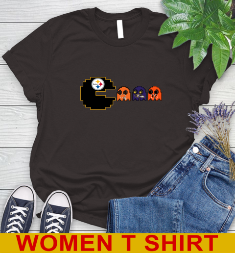 Pittsburgh Steelers NFL Football Pac Man Champion Women's T-Shirt 8