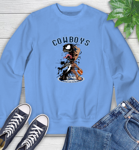 NFL Dallas Cowboys Football Venom Groot Guardians Of The Galaxy Sweatshirt 11