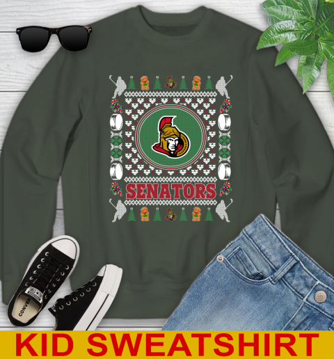 Ottawa Senators Merry Christmas NHL Hockey Loyal Fan Youth Sweatshirt 8