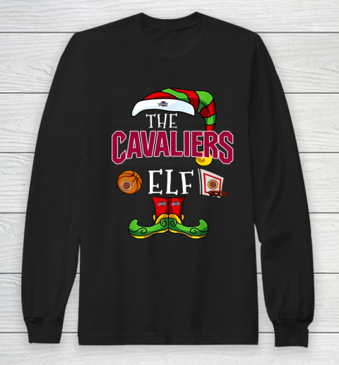 Cleveland Cavaliers Christmas ELF Funny NBA Long Sleeve T-Shirt