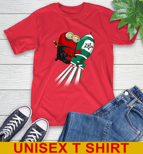 NHL Hockey Dallas Stars Deadpool Minion Marvel Shirt T-Shirt 12