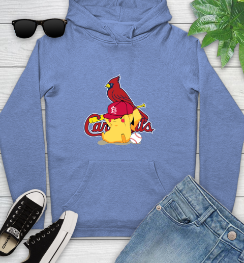 MLB Pikachu Baseball Sports St.Louis Cardinals Youth Hoodie 12