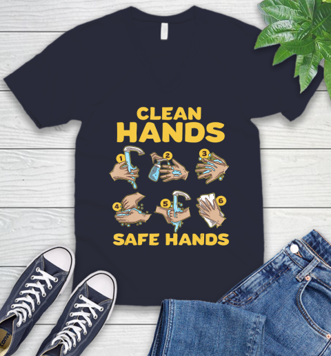 Nurse Shirt Washing Clean Hands Safe Hand Hygiene Wash Save T Shirt V-Neck T-Shirt 2