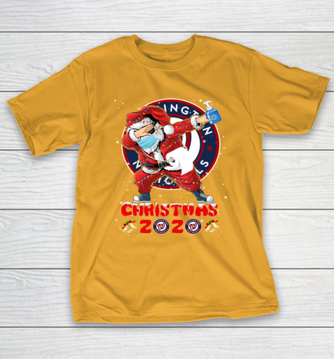 Washington Nationals Funny Santa Claus Dabbing Christmas 2020 MLB T-Shirt 2
