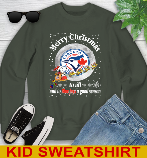 Toronto Blue Jays Merry Christmas To All And To Blue Jays A Good Season MLB Baseball Sports Youth Sweatshirt 8