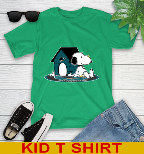 NHL Hockey San Jose Sharks Snoopy The Peanuts Movie Shirt Youth T-Shirt 6