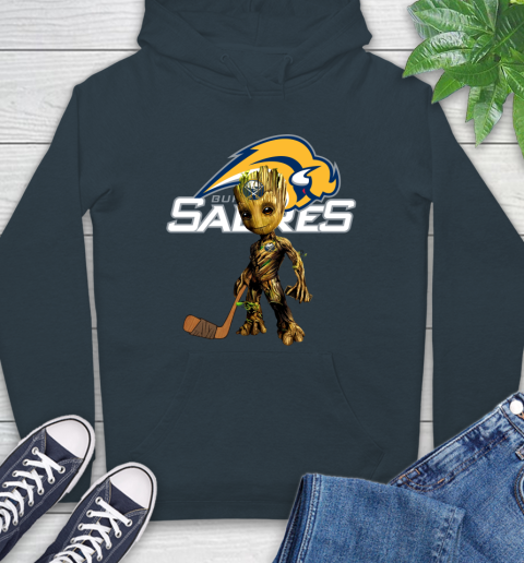 Buffalo Sabres NHL Hockey Groot Marvel Guardians Of The Galaxy Hoodie 7