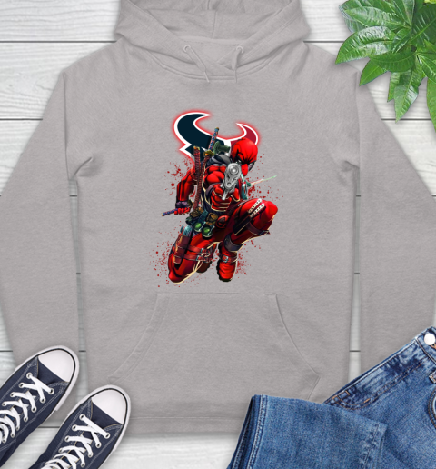 NFL Deadpool Marvel Comics Sports Football Houston Texans Hoodie 12