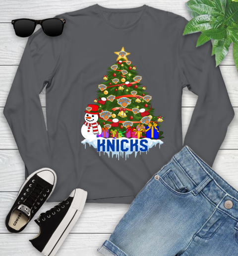 New York Knicks Merry Christmas NBA Basketball Sports Youth Long Sleeve 9 New York Knicks Merry Christmas NBA Basketball Sports Youth Long Sleeve - Image 9