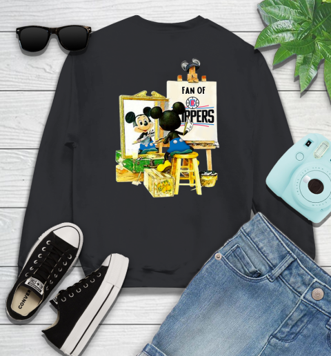NBA Basketball LA Clippers Mickey Drawing Shirt 25