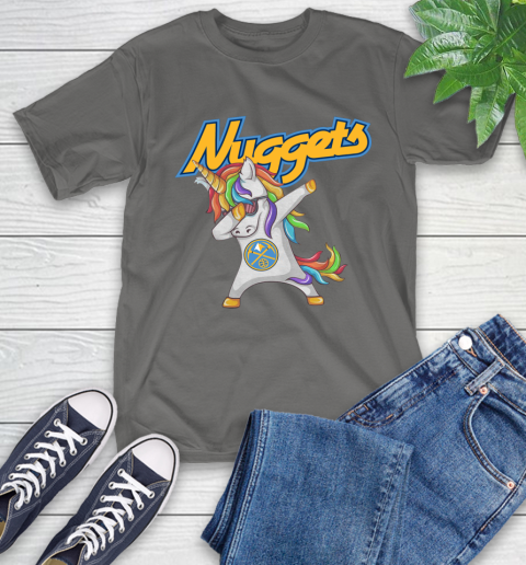 Denver Nuggets NBA Basketball Funny Unicorn Dabbing Sports T-Shirt 9