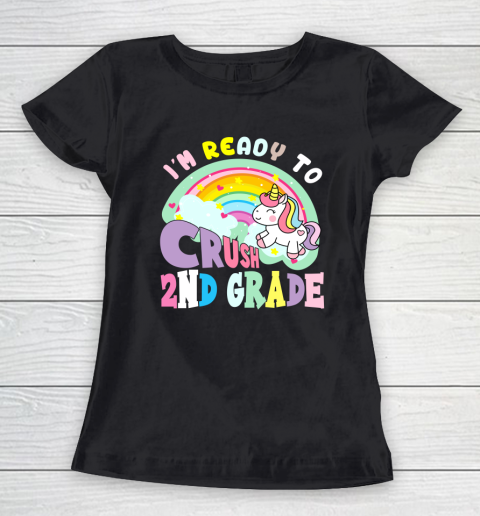 Back to school shirt ready to crush 2nd grade unicorn Women's T-Shirt