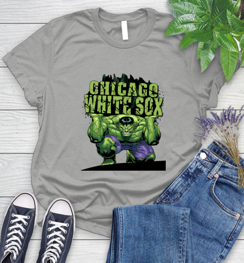 Chicago White Sox MLB Baseball Incredible Hulk Marvel Avengers Sports Women's T-Shirt 10
