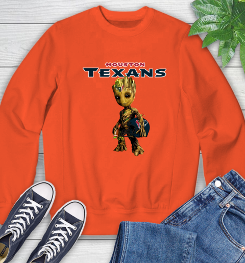 Houston Texans NFL Football Groot Marvel Guardians Of The Galaxy Sweatshirt 4