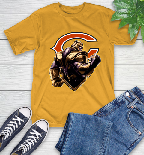 NFL Thanos Avengers Endgame Football Sports Chicago Bears T-Shirt 3