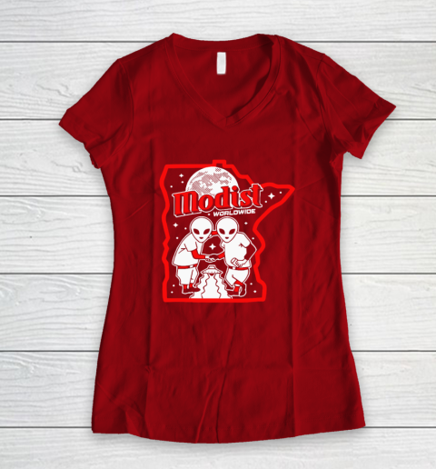 Minnesota Modist Worldwide Women's V-Neck T-Shirt 6