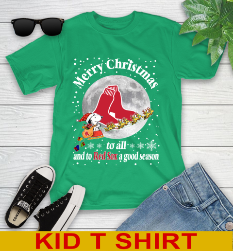 Boston Red Sox Merry Christmas To All And To Red Sox A Good Season MLB Baseball Sports Youth T-Shirt 7