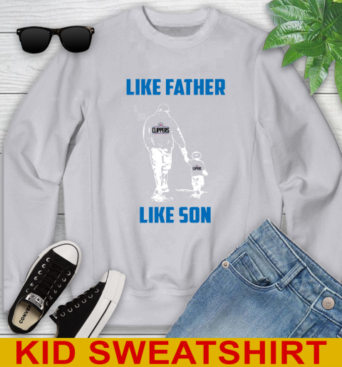 LA Clippers NBA Basketball Like Father Like Son Sports Youth Sweatshirt 3