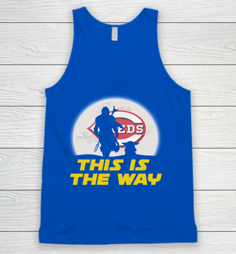 Cincinnati Reds MLB Baseball Star Wars Yoda And Mandalorian This Is The Way Tank Top 4