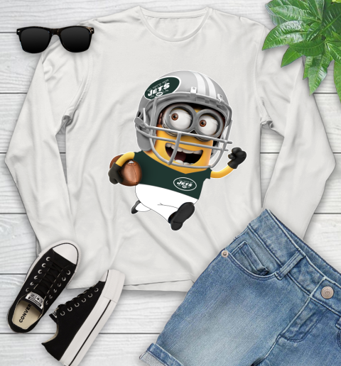 NFL New York Jets Minions Disney Football Sports Youth Long Sleeve 12