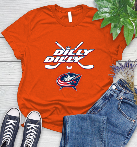 NHL Columbus Blue Jackets Dilly Dilly Hockey Sports Women's T-Shirt 4