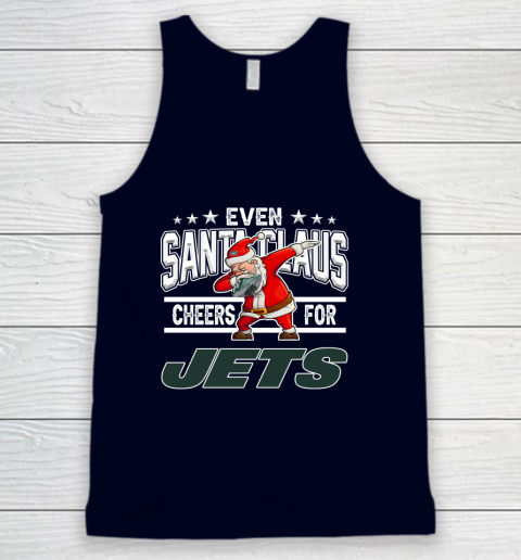 New York Jets Even Santa Claus Cheers For Christmas NFL Tank Top 2