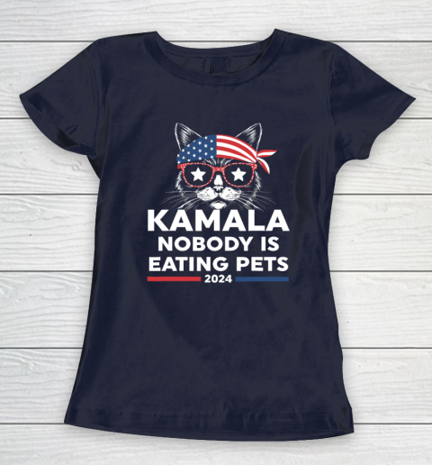 Harris Walz 2024  Nobody Is Eating Pets Women's T-Shirt 2