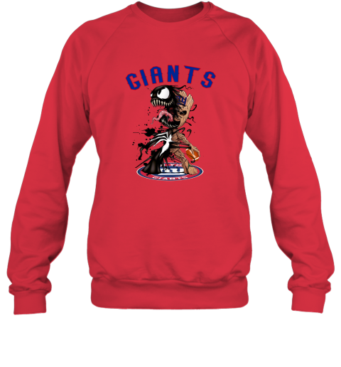 NFL New York Giants Football Venom Groot Guardians Of The Galaxy vPXLsrQ45nx sweatshirt 35 95 151514 front red