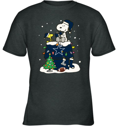 A Happy Christmas With Dallas Cowboys Snoopy Youth T-Shirt