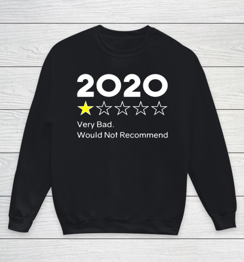 2020 One Star Very Bad Would Not Recommend Youth Sweatshirt