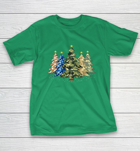 Camo Print Christmas Trees with Camouflage Print Xmas T-Shirt 5