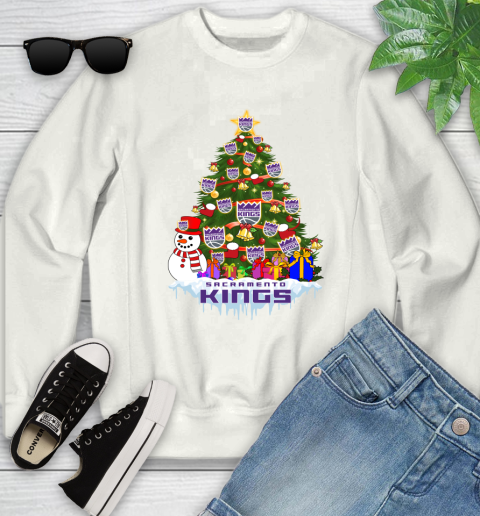 Sacramento Kings Merry Christmas NBA Basketball Sports Youth Sweatshirt