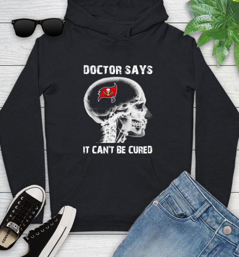 NFL Tampa Bay Buccaneers Football Skull It Can't Be Cured Shirt Youth Hoodie