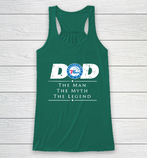Philadelphia 76ers NBA Basketball Dad The Man The Myth The Legend Racerback Tank 5
