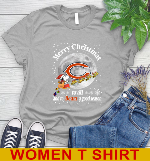 Chicago Bears Merry Christmas To All And To Bears A Good Season NFL Football Sports Women's T-Shirt 5