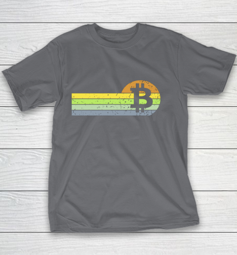 Bitcoin BTC Vintage Sunset Crypto Cryptocurrency Blockchain Youth T-Shirt 5