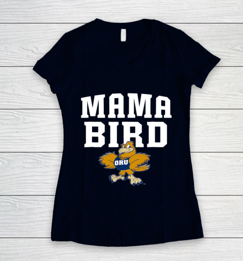 Oral Roberts Golden Eagles Mama Mascot Women's V-Neck T-Shirt 2