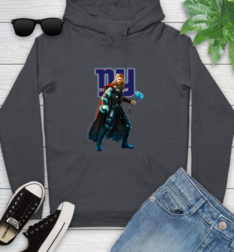 NFL Thor Avengers Endgame Football New York Giants Youth Hoodie 8