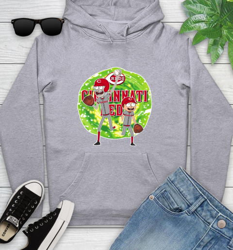 MLB Cincinnati Reds Rick And Morty Baseball Sports Youth Hoodie 6