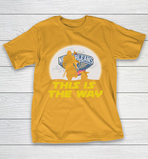 New Orleans Pelicans NBA Basketball Star Wars Yoda And Mandalorian This Is The Way T-Shirt 2